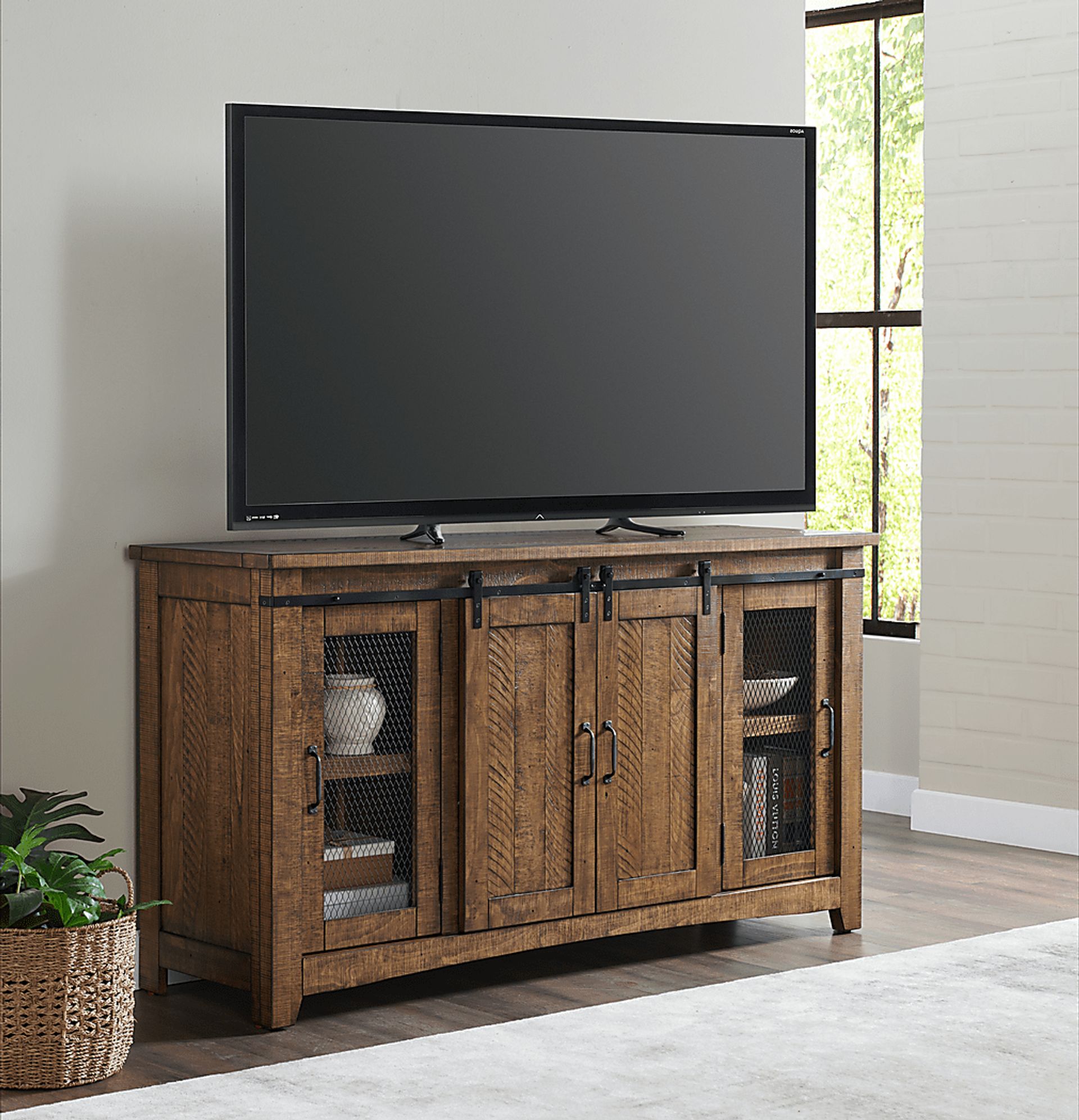 Odessa Crossing Dark Brown 65 in. Console - Image 9