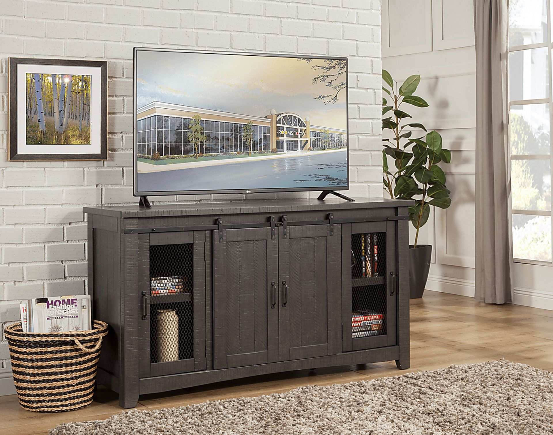 Odessa Crossing Gray 65 in. Console - Image 3