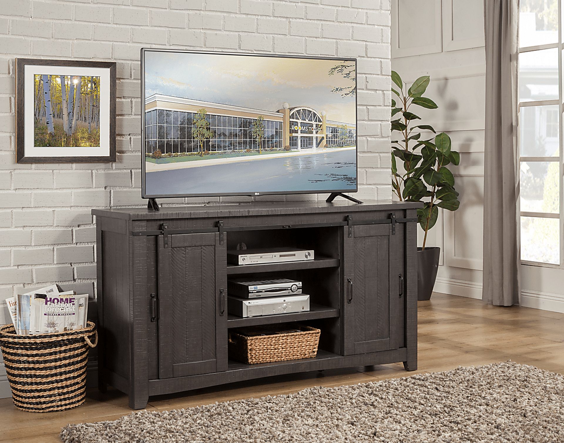 Odessa Crossing Gray 65 in. Console - Image 4