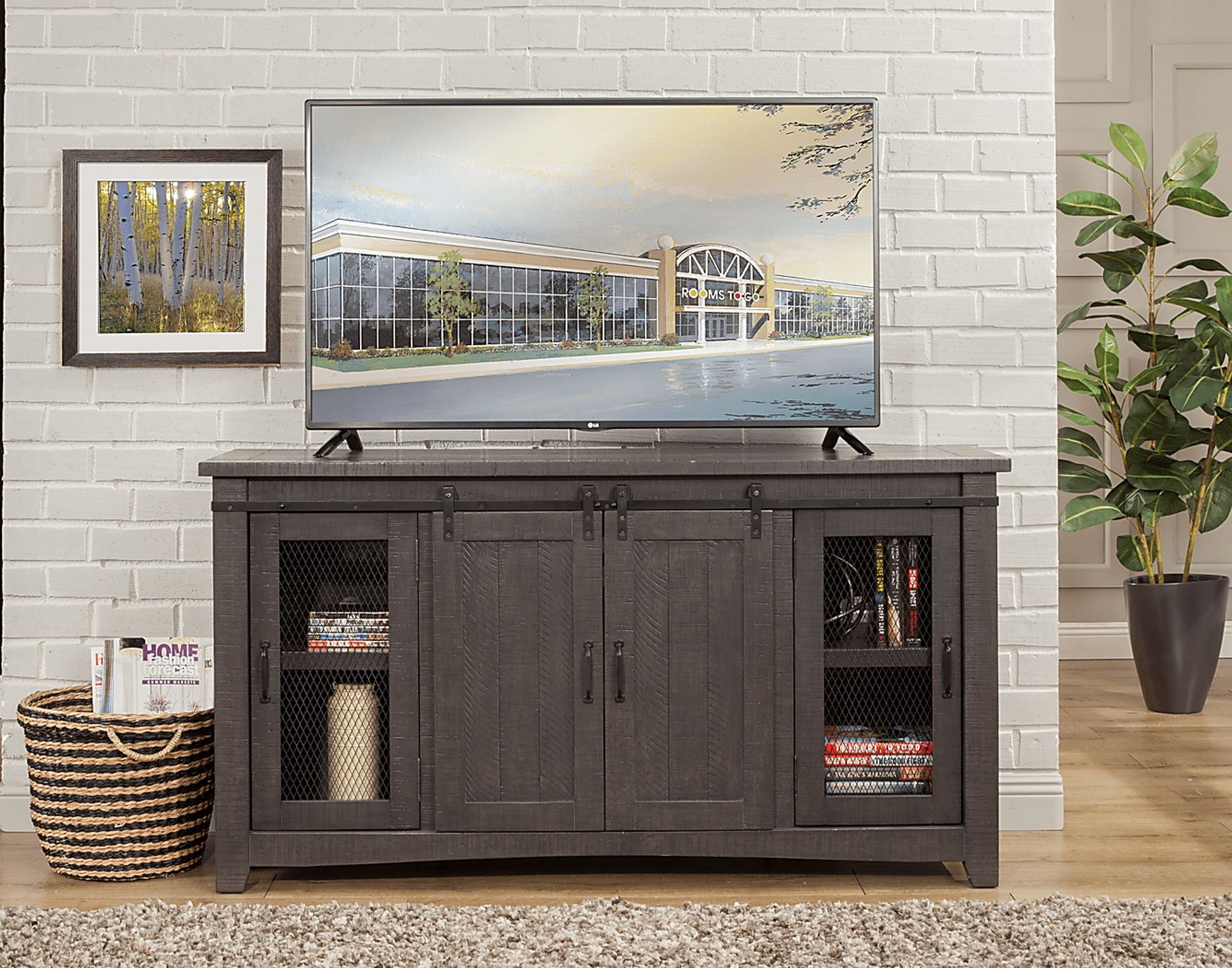 Odessa Crossing Gray 65 in. Console - Image 5