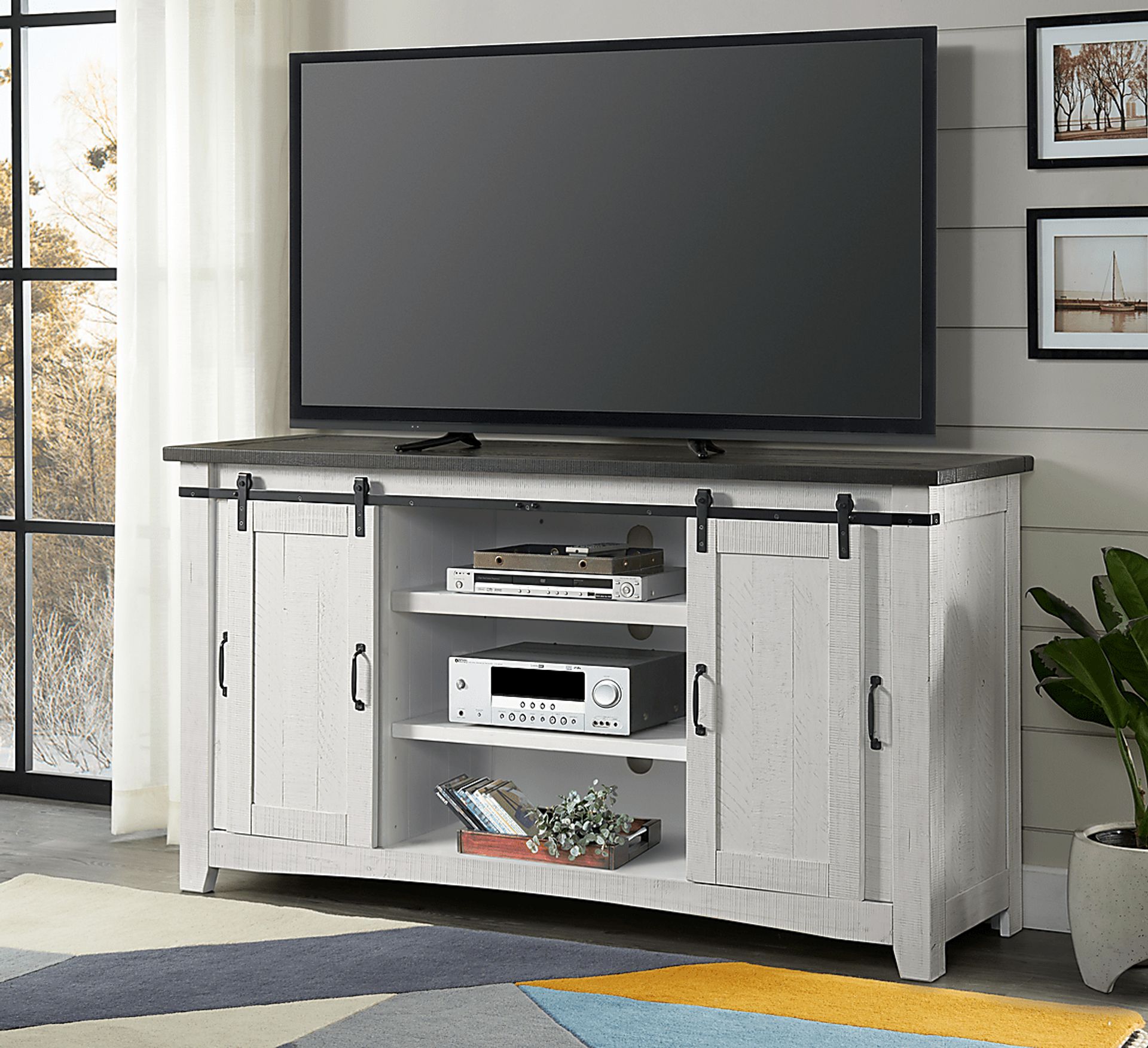 Odessa Crossing White 65 in. Console - Image 7