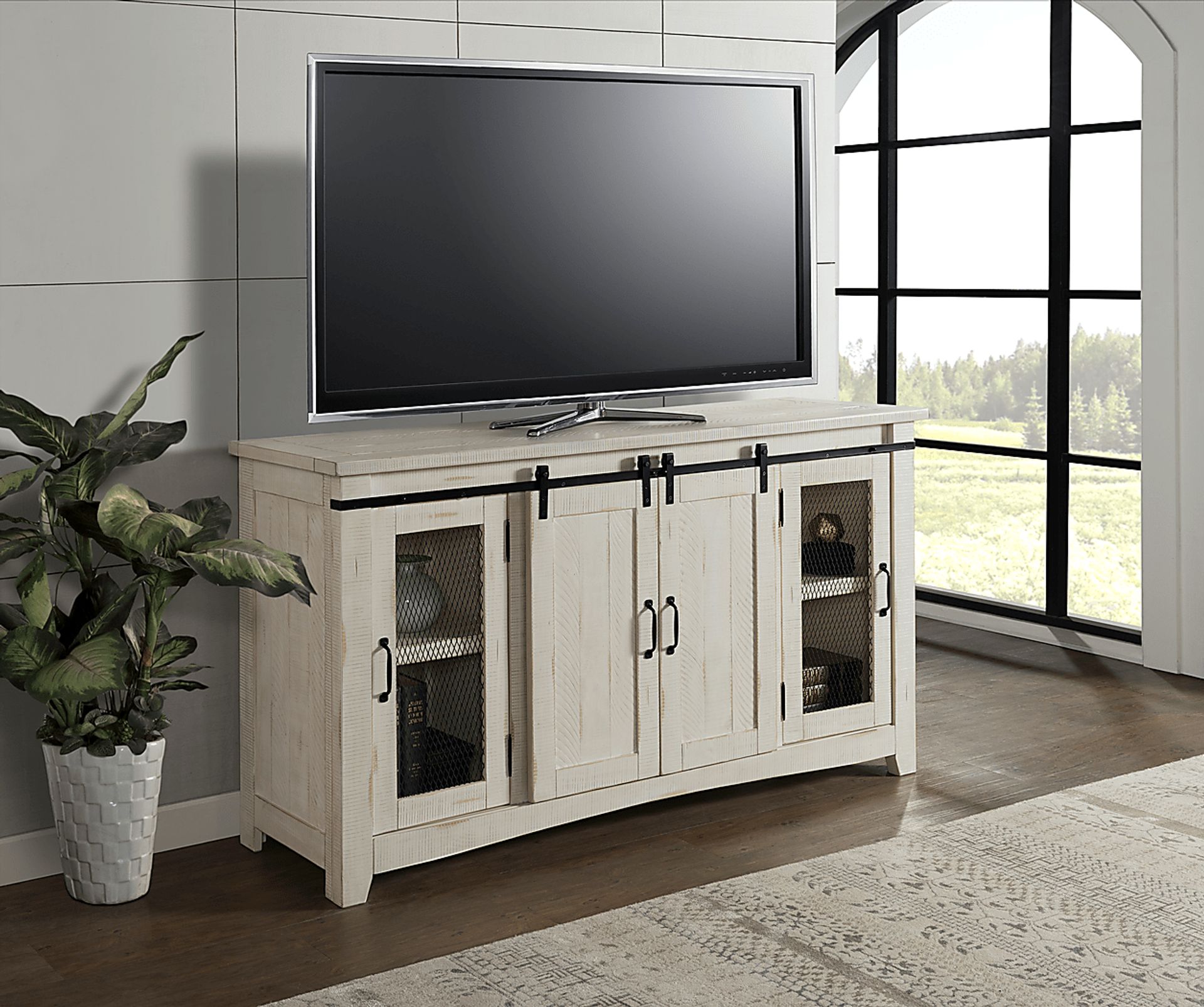 Odessa Crossing White 65 in. Console - Image 2