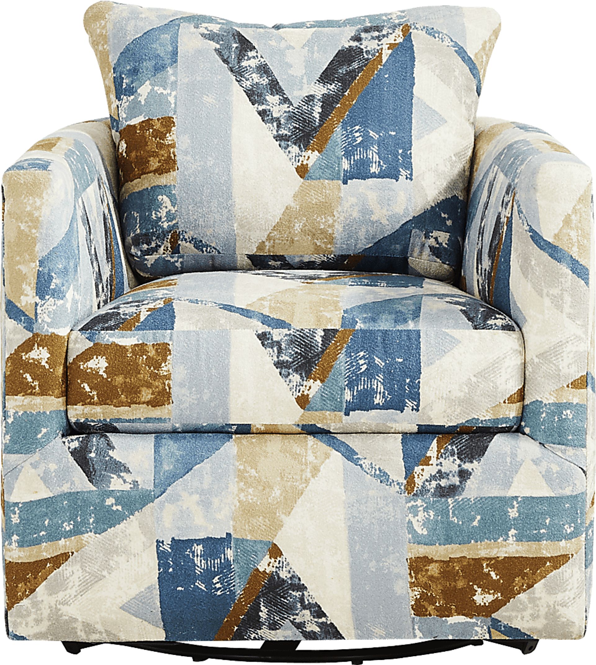 Odette Blue Swivel Chair - Image 2