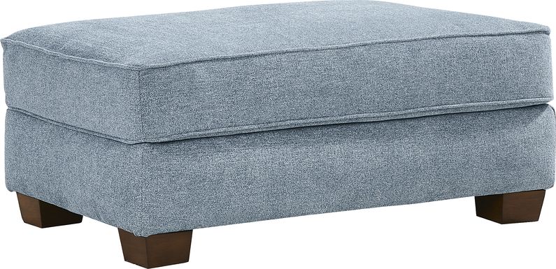 Odette Denim Ottoman
