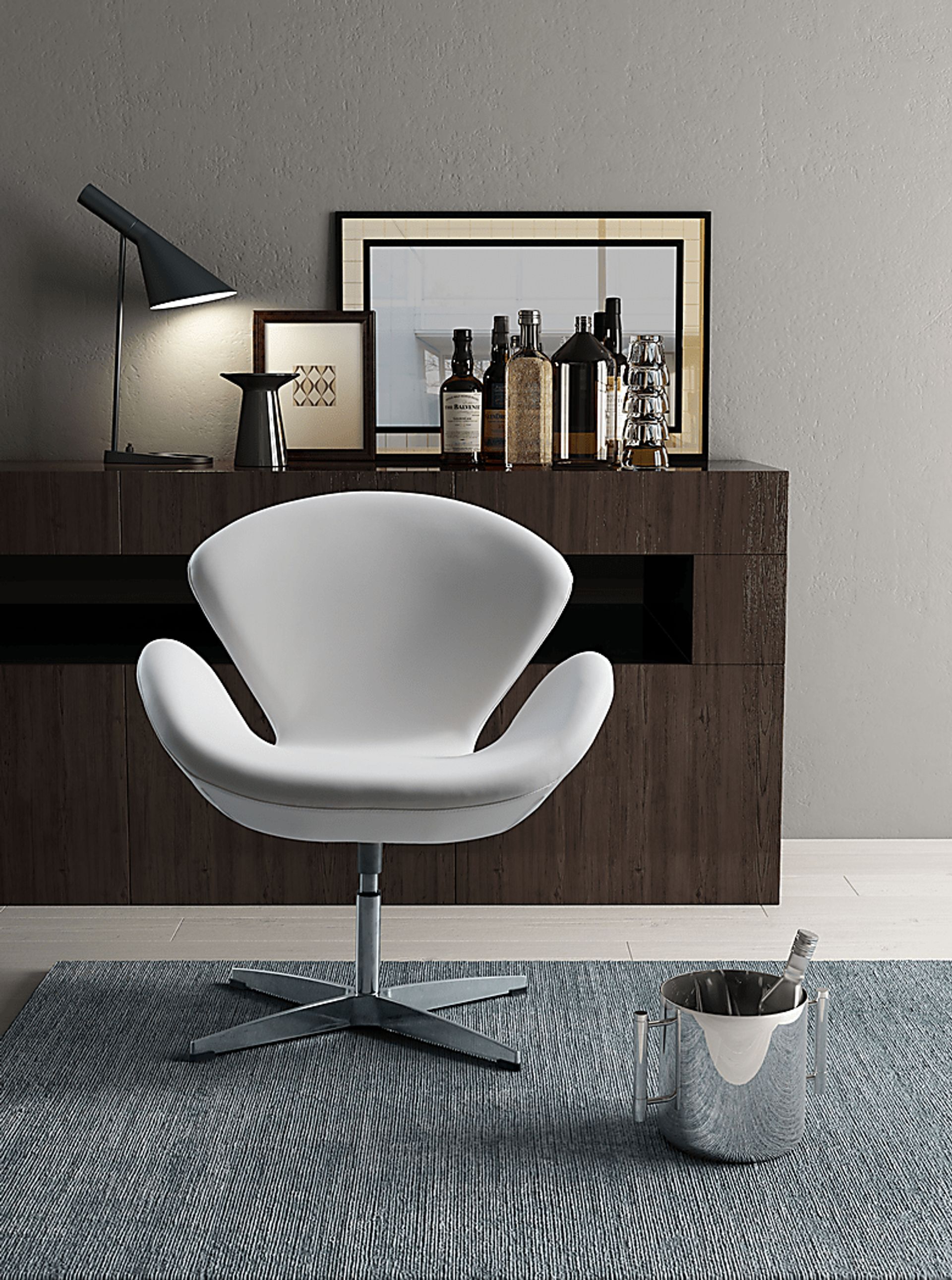 Odille White Accent Chair - Image 5