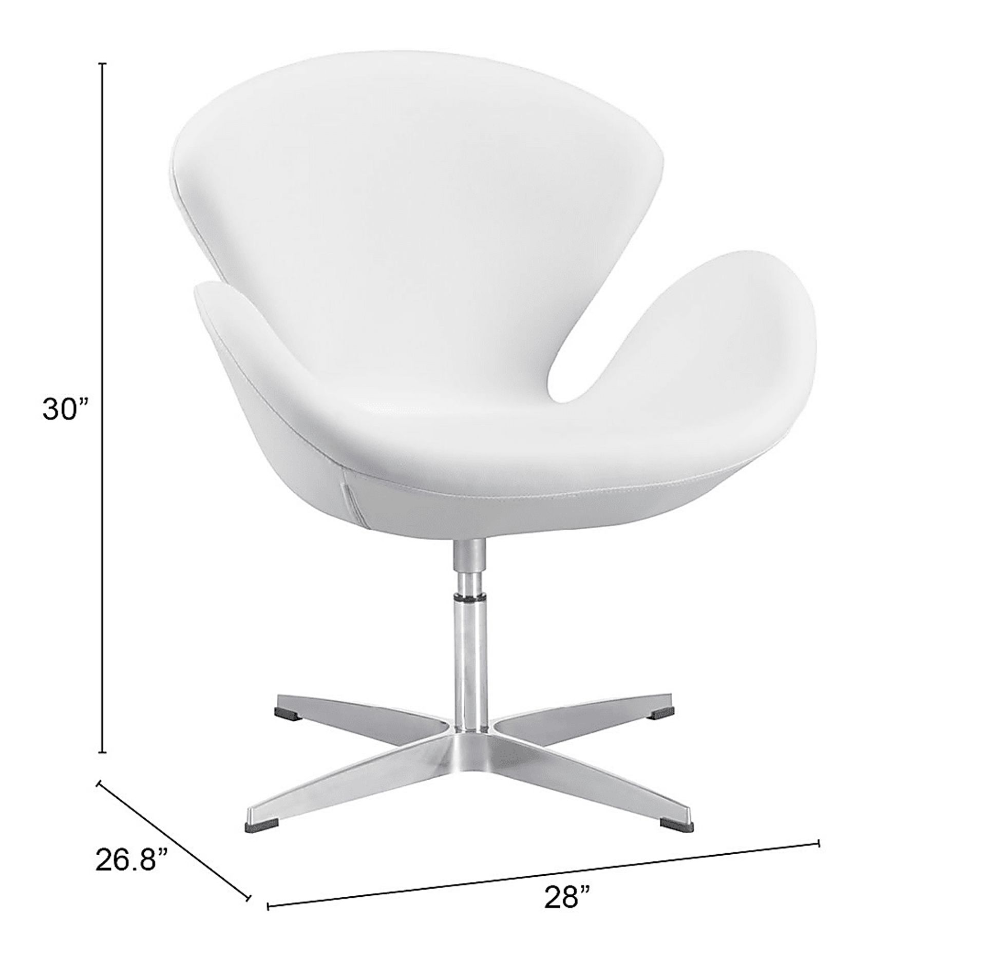 Odille White Accent Chair - Image 6
