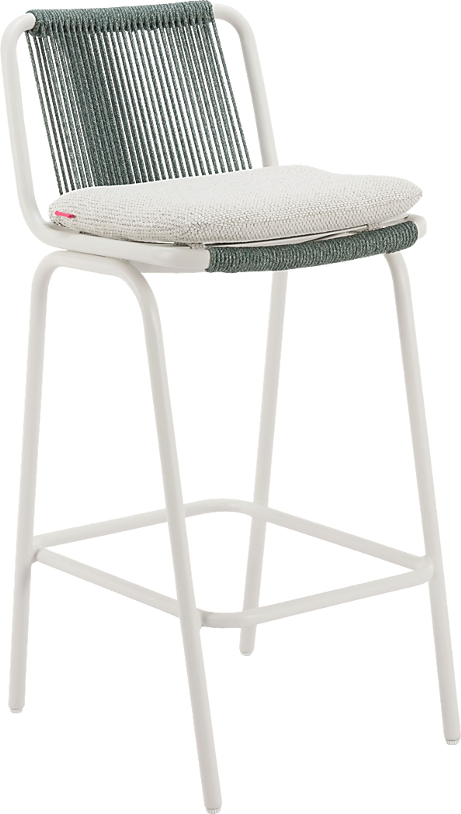 Odora White Barstool, Set of 2 - Image 4
