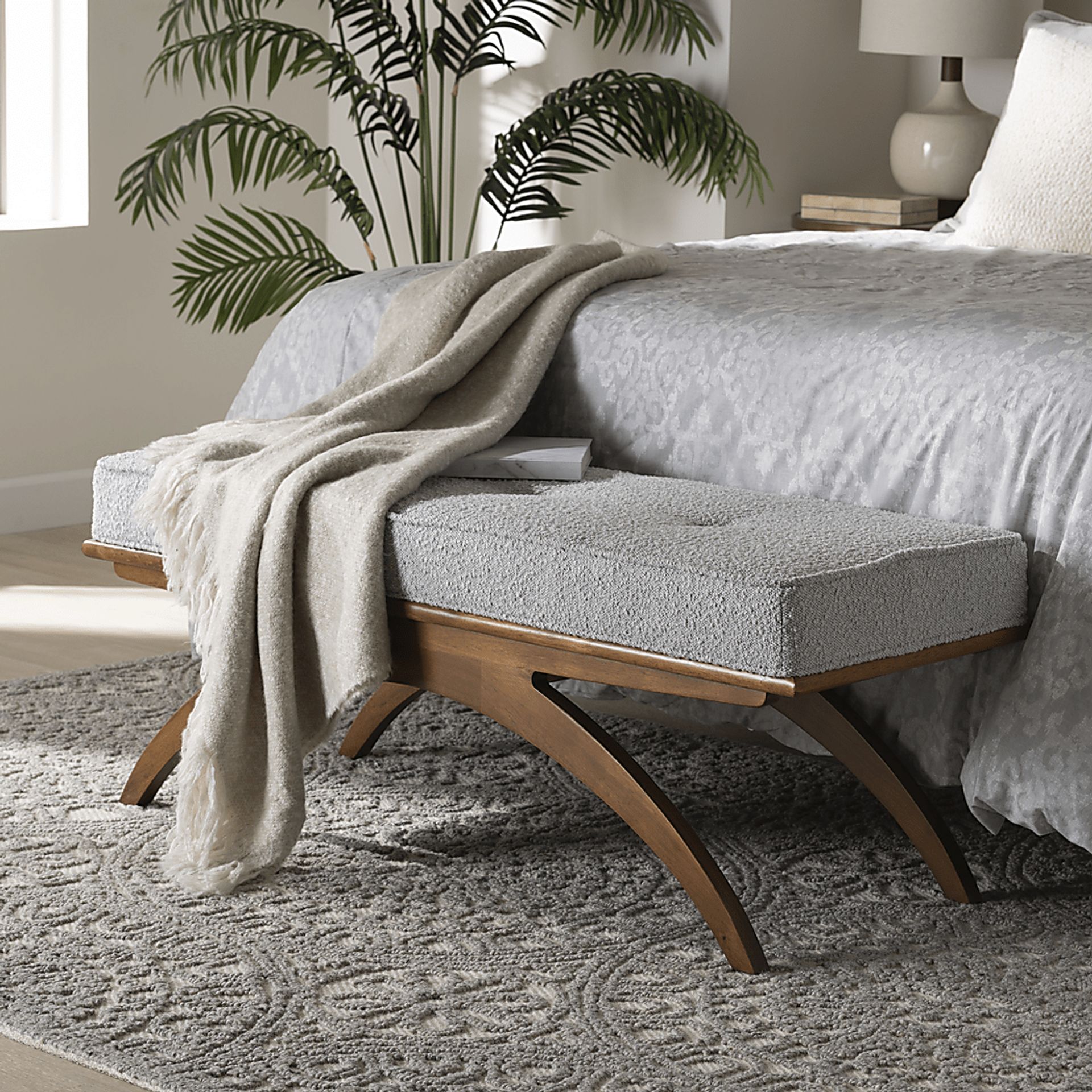 Oesting Light Gray Accent Bench - Image 2