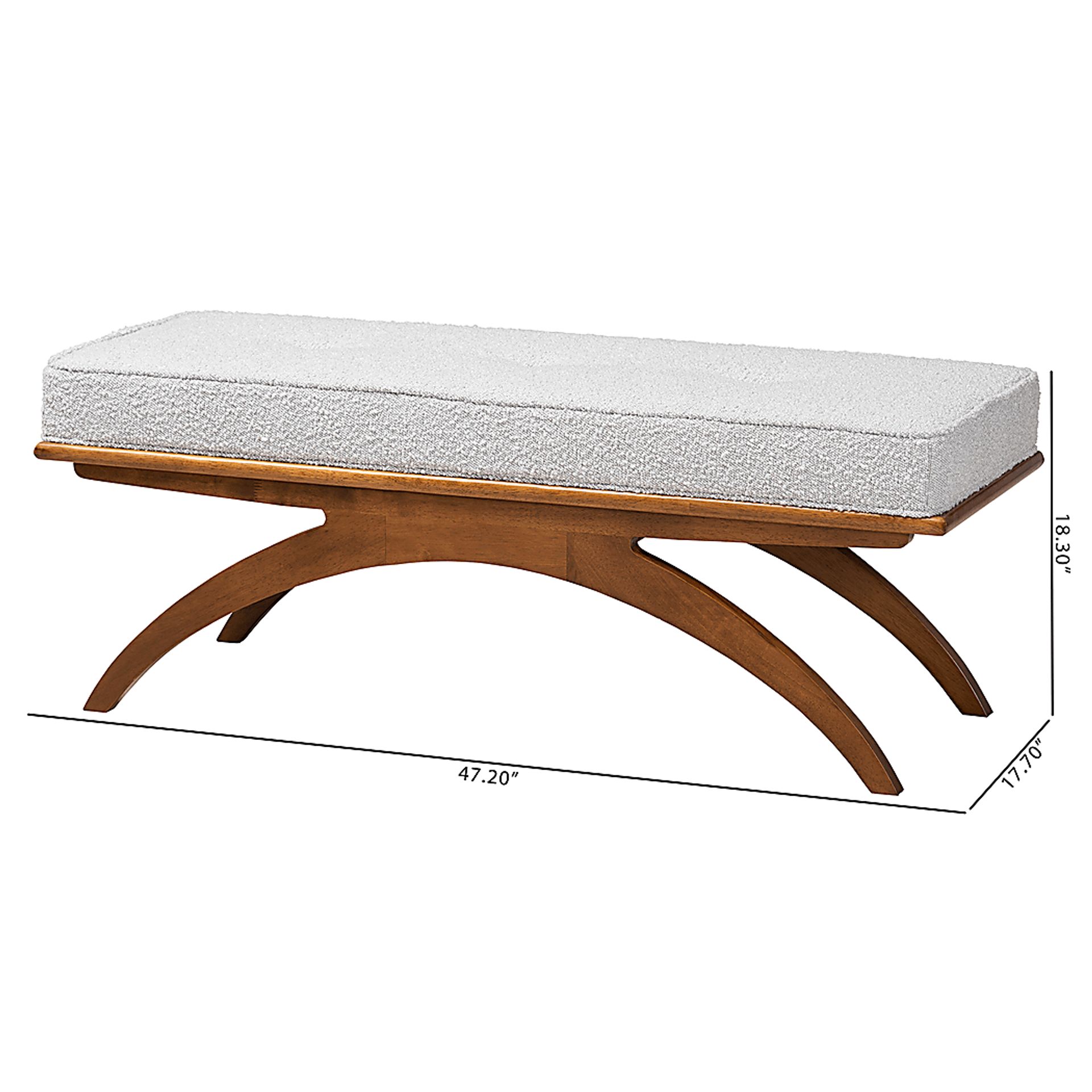 Oesting Light Gray Accent Bench - Image 8