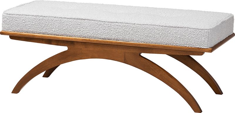 Oesting Light Gray Accent Bench