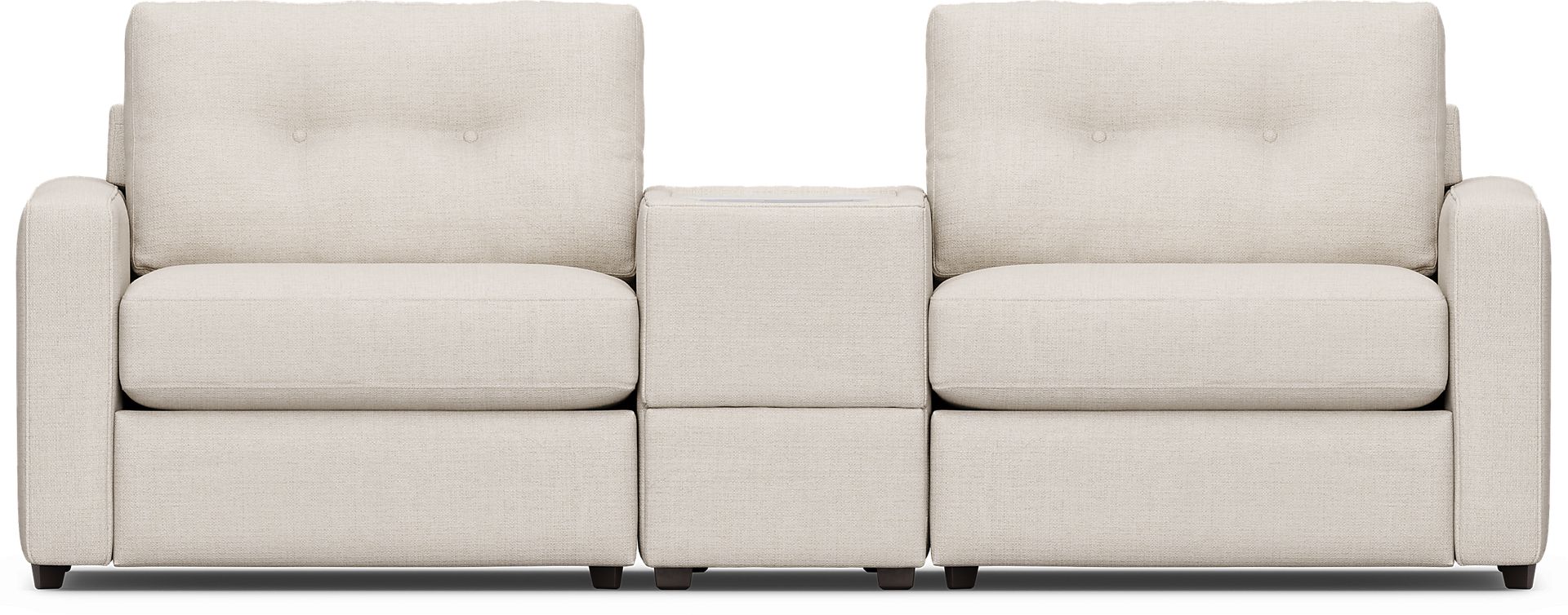 Off-White 3 Pc Power Reclining ModularOne with Media Console - Image 1
