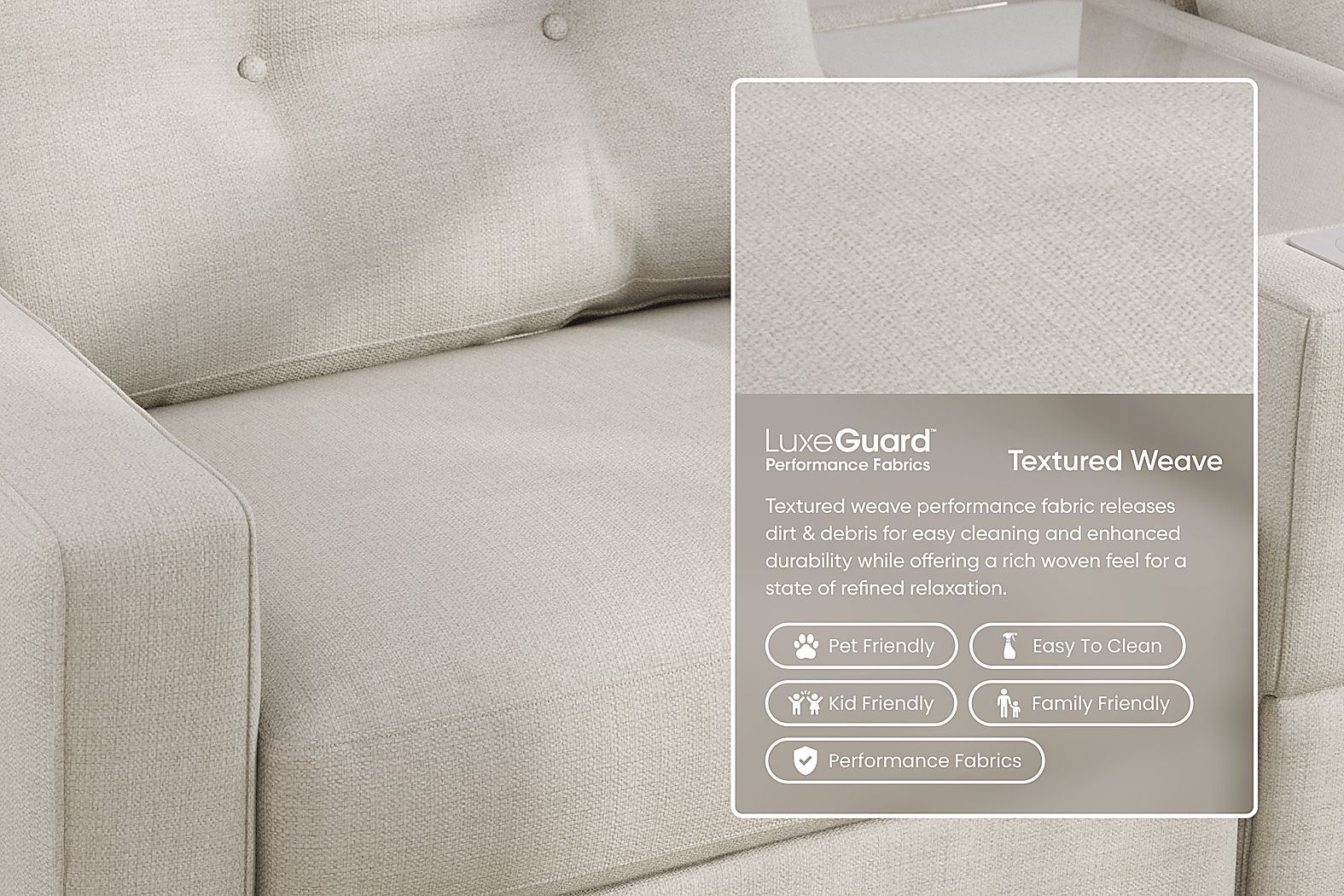 Off-White 8 Pc Power Reclining ModularOne - Thumbnail 4