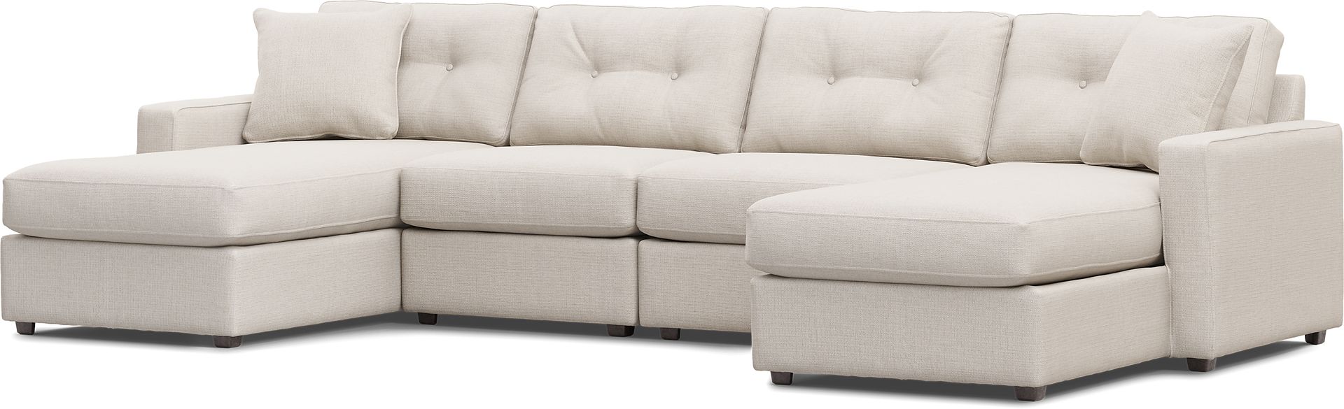 Off-White 4 Pc Power Reclining ModularOne - Image 4