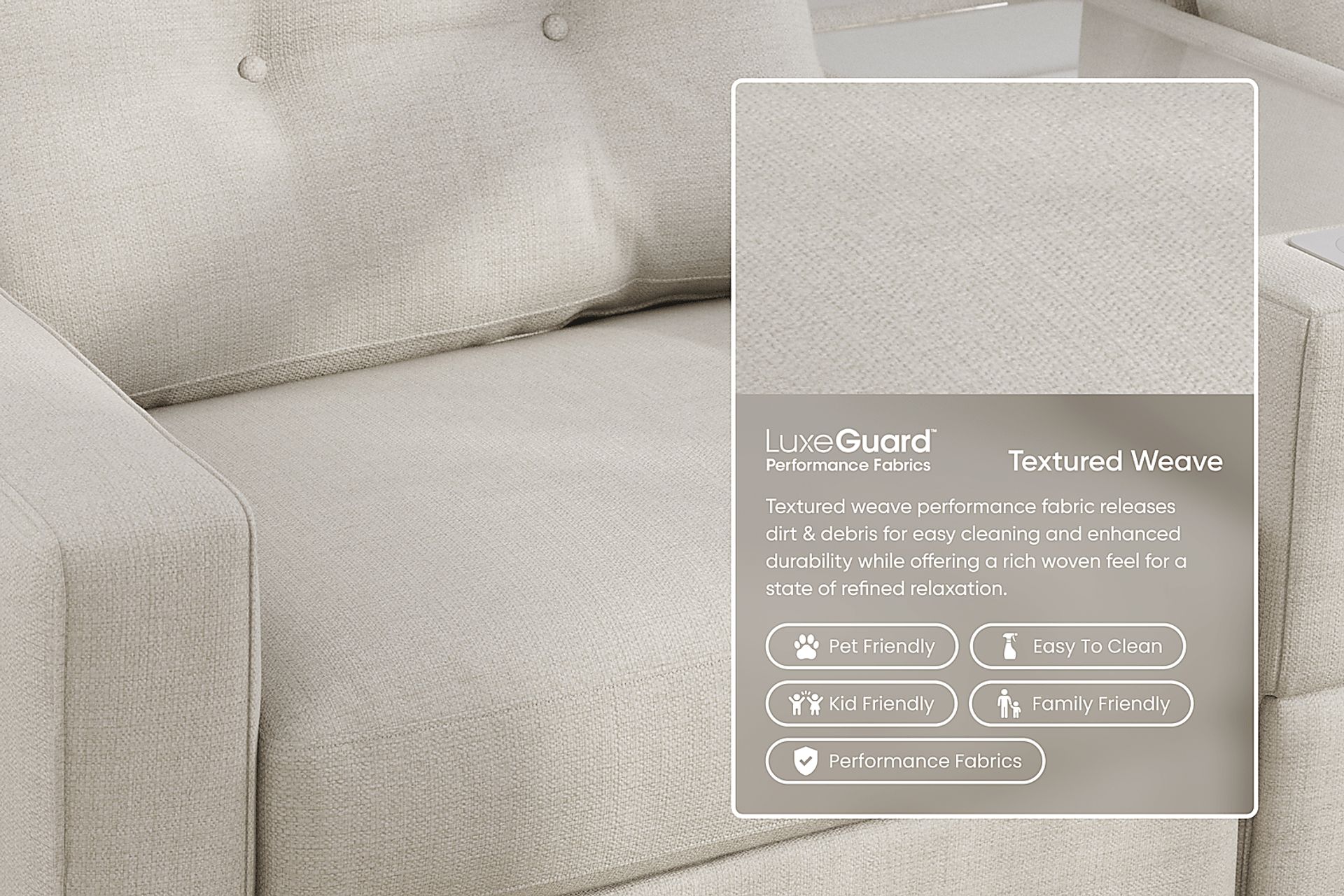 Off-White 5 Pc Power Reclining ModularOne - Image 3