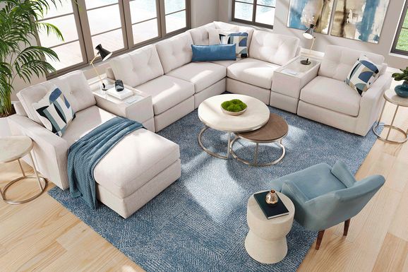 Off-White 8 Pc ModularOne with Media Consoles