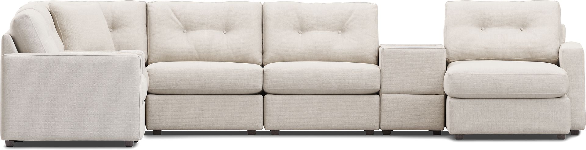 Off-White 8 Pc ModularOne with Media Consoles - Image 4