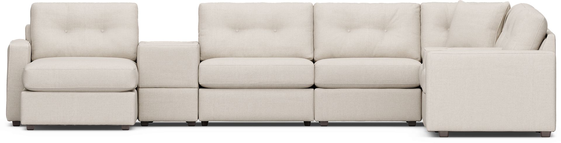Off-White 8 Pc Power Reclining ModularOne - Image 4