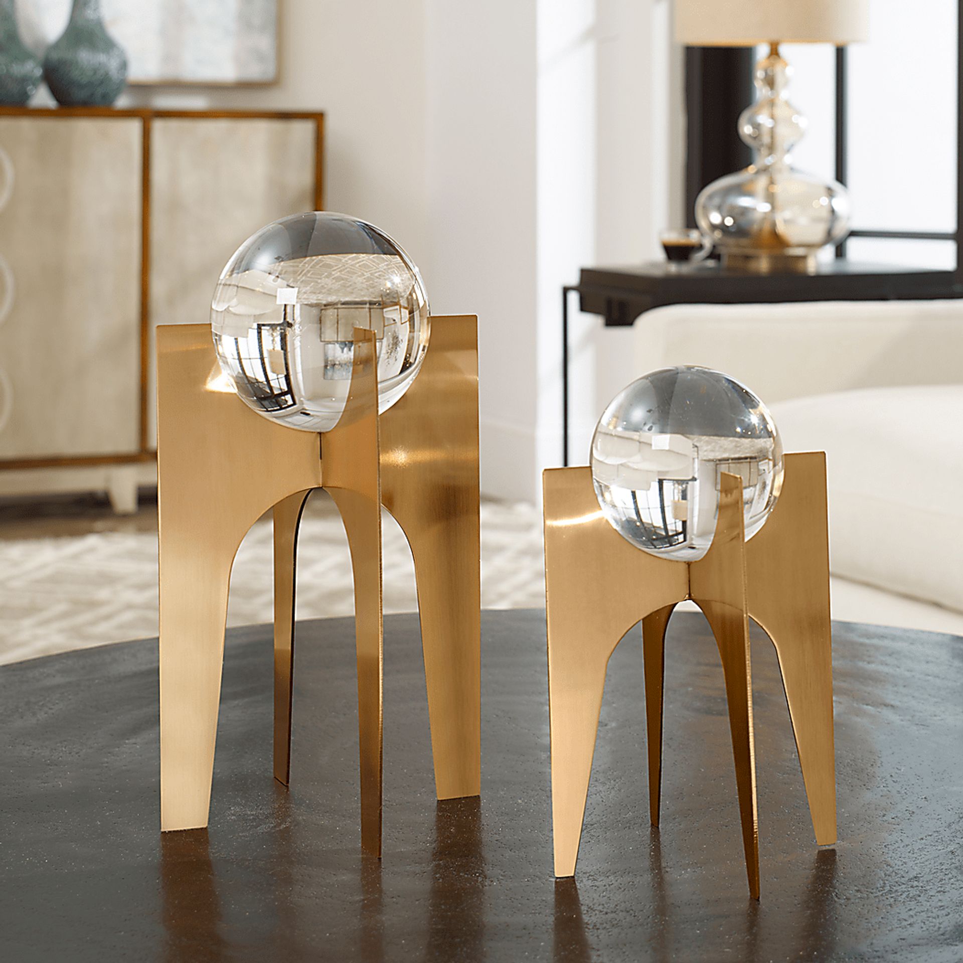 Ogburn Gold Sculpture, Set of 2 - Image 4