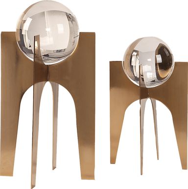 Ogburn Gold Sculpture, Set of 2