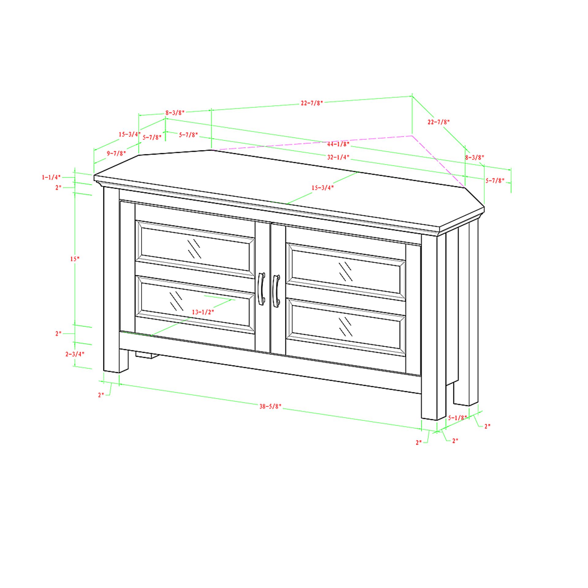 Ogden Brown 44 in. Corner Console - Image 6