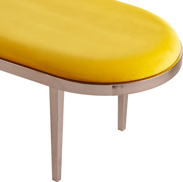 Oglesby Yellow Accent Bench - Thumbnail - Image 2