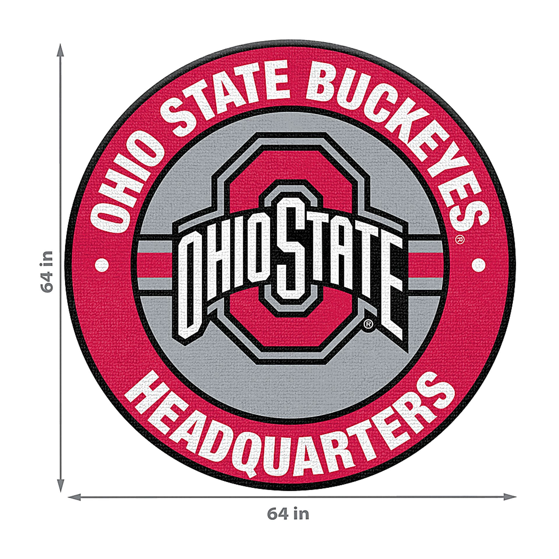 Ohio State Red 5' Headquarters Rug - Image 2