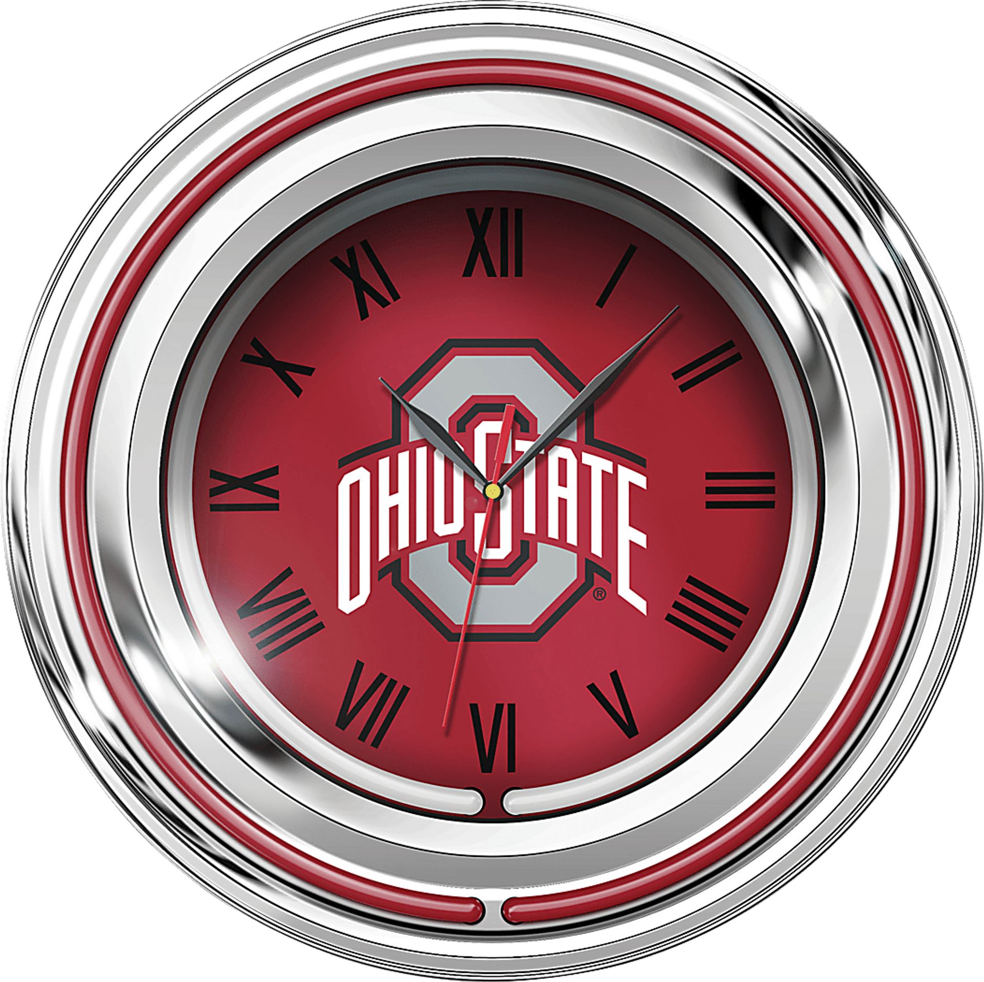 Ohio State Red Neon Wall Clock - Image 1