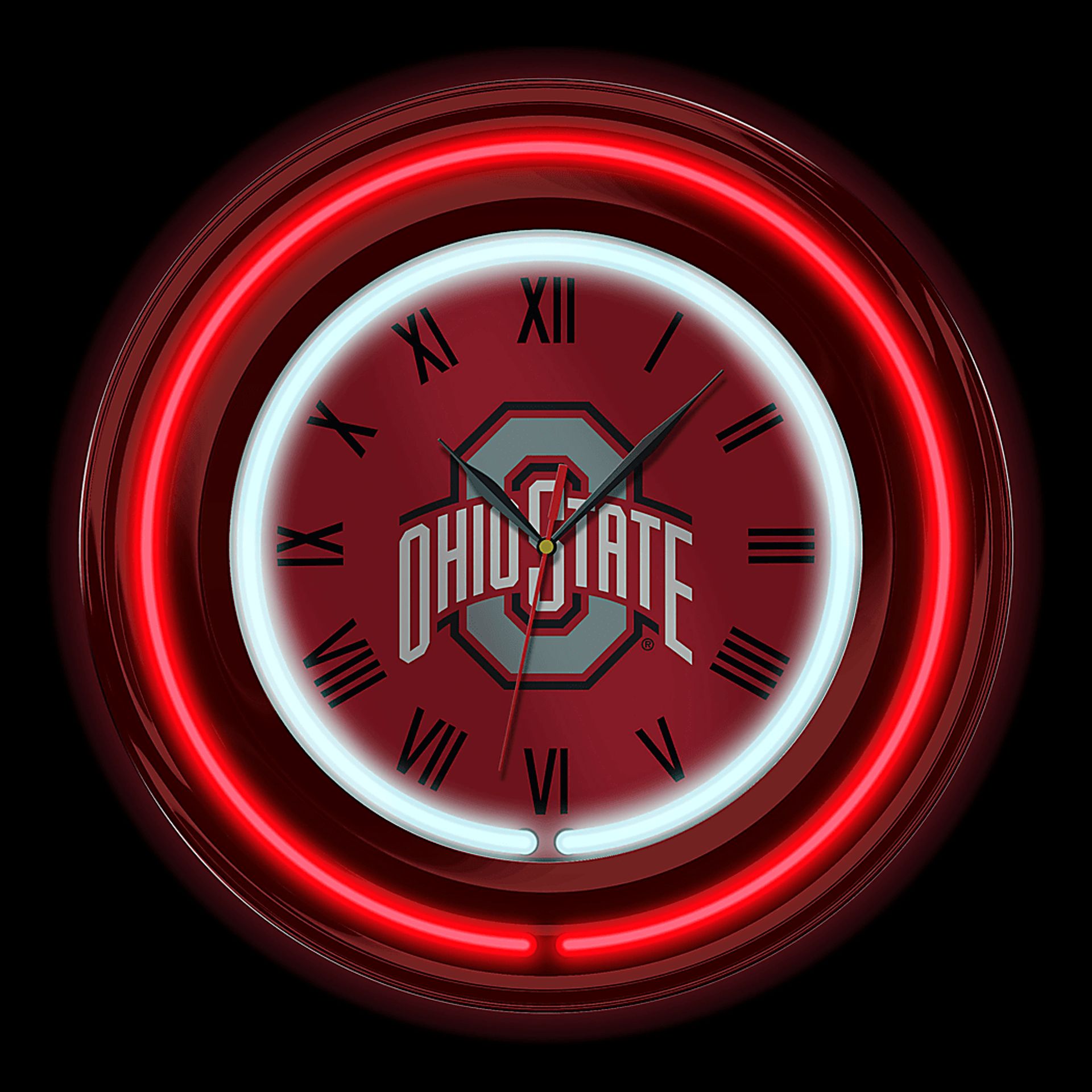 Ohio State Red Neon Wall Clock - Image 3