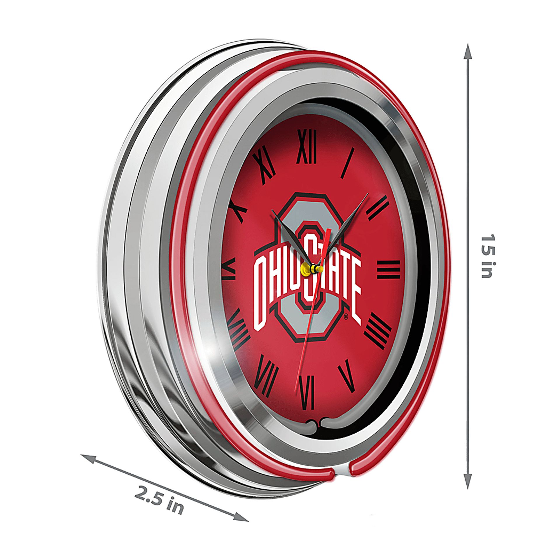 Ohio State Red Neon Wall Clock - Image 4