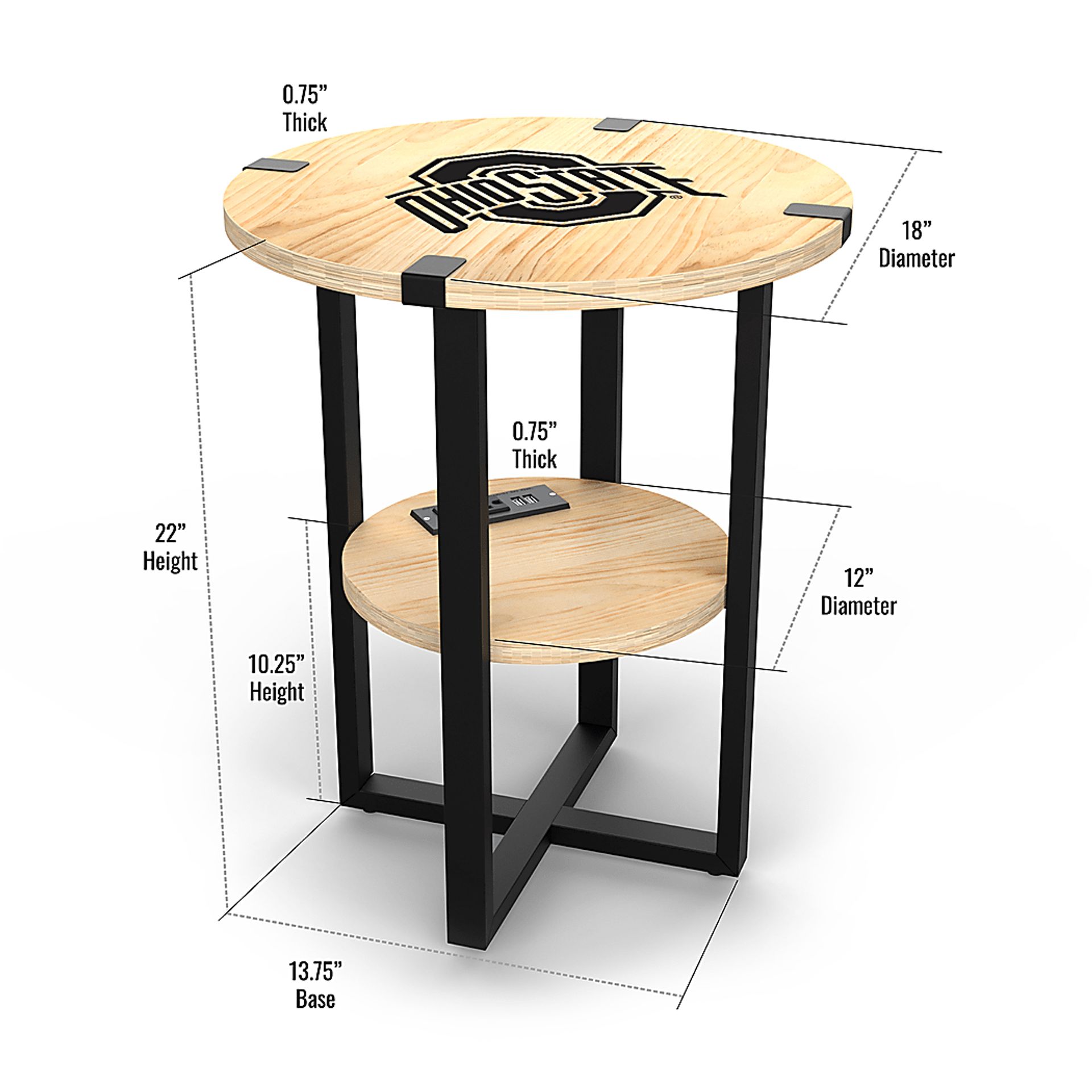 Ohio State Side Table - Image 5