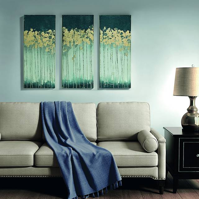 Ohlone Teal Artwork, Set of 3 - Thumbnail - Image 3