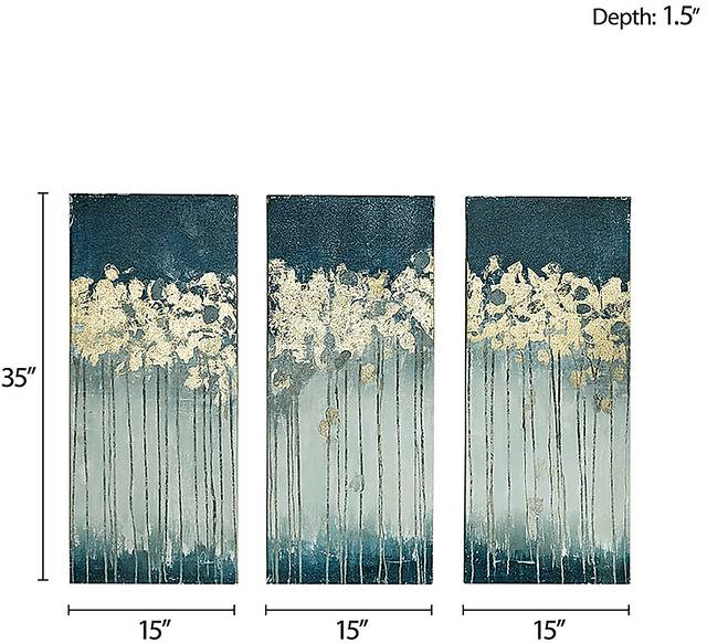 Ohlone Teal Artwork, Set of 3 - Thumbnail - Image 8