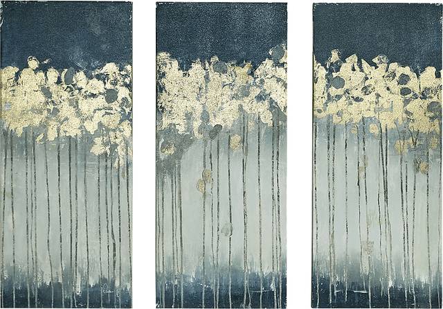 Ohlone Teal Artwork, Set of 3 - Thumbnail - Image 1