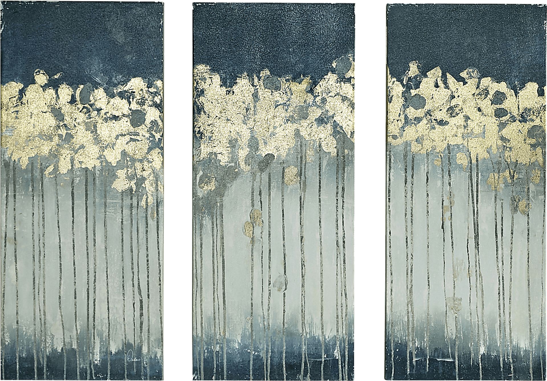 Ohlone Teal Artwork, Set of 3 - Image 1