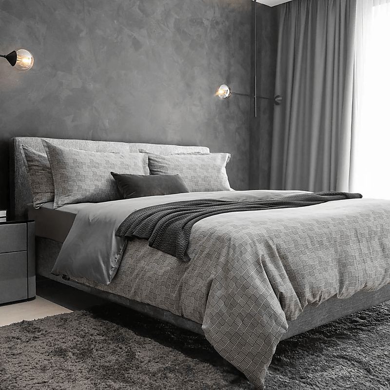Oilea Black 4 Pc Full Duvet Set