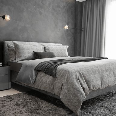 Oilea Black 4 Pc King Duvet Set