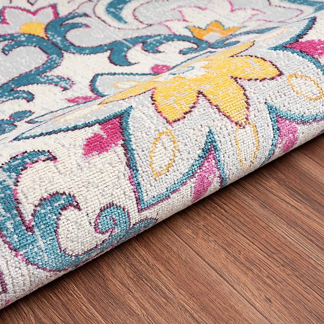 Okotois Blue/Multi 5'3 x 7'10 Indoor/Outdoor Rug - Thumbnail - Image 5