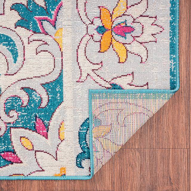 Okotois Blue/Multi 5'3 x 7'10 Indoor/Outdoor Rug - Thumbnail - Image 6