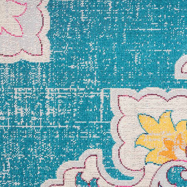 Okotois Blue/Multi 5'3 x 7'10 Indoor/Outdoor Rug - Thumbnail - Image 7
