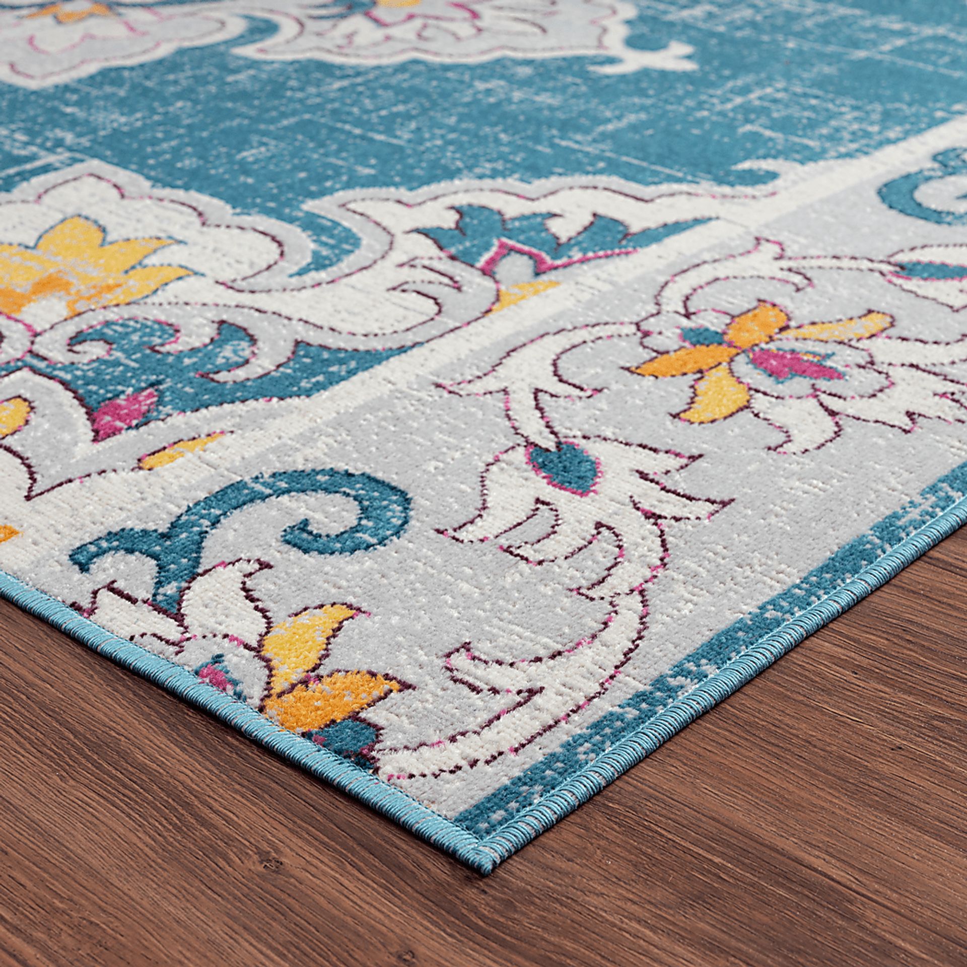 Okotois Blue/Multi 7'9 x 9'9 Indoor/Outdoor Rug - Image 4