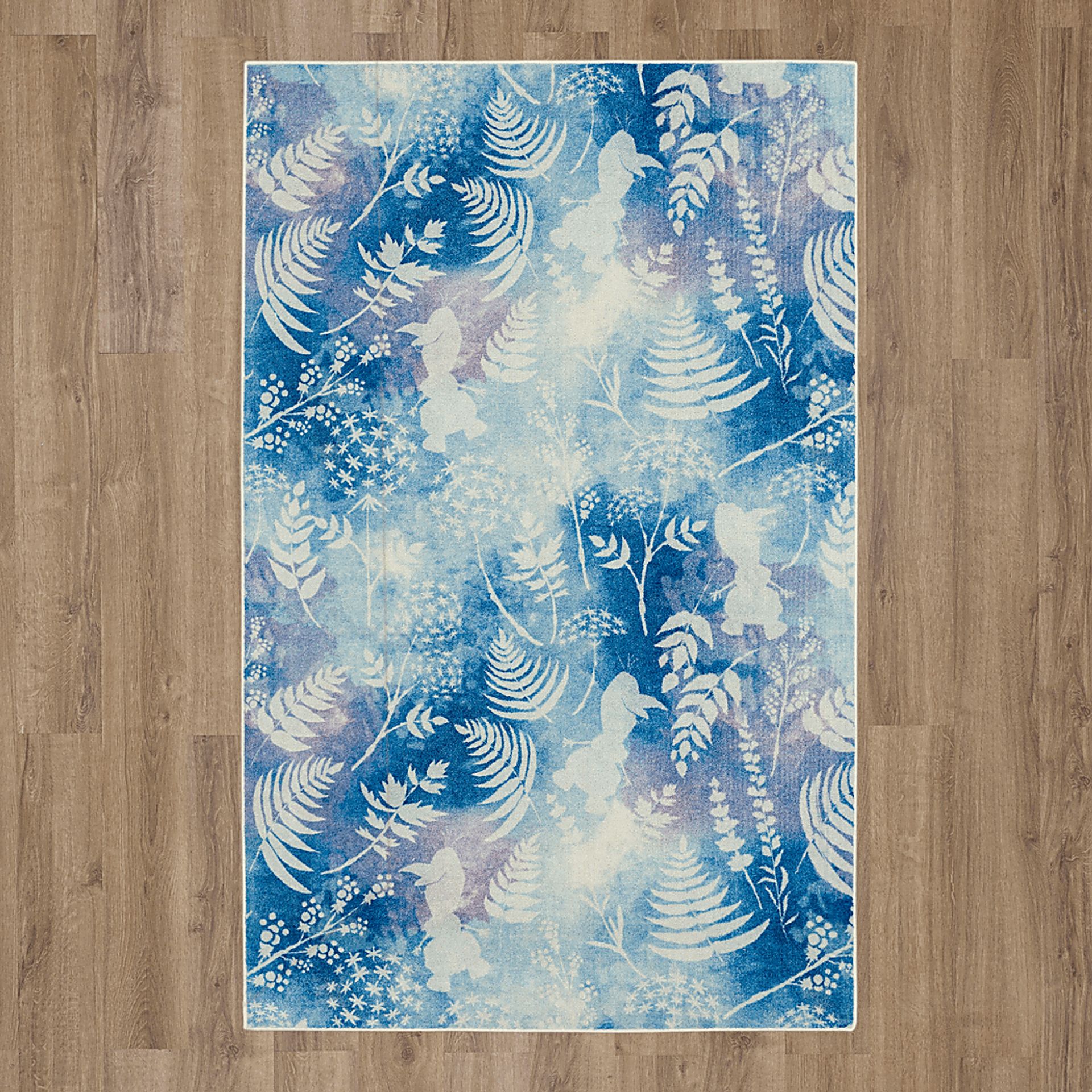 Kids Disney Olaf Watercolor Blue 5' x 8' Rug - Image 4