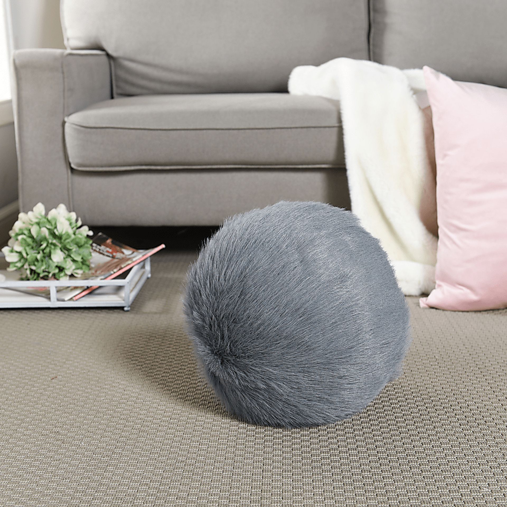 Olaya Gray Accent Pillow - Image 2