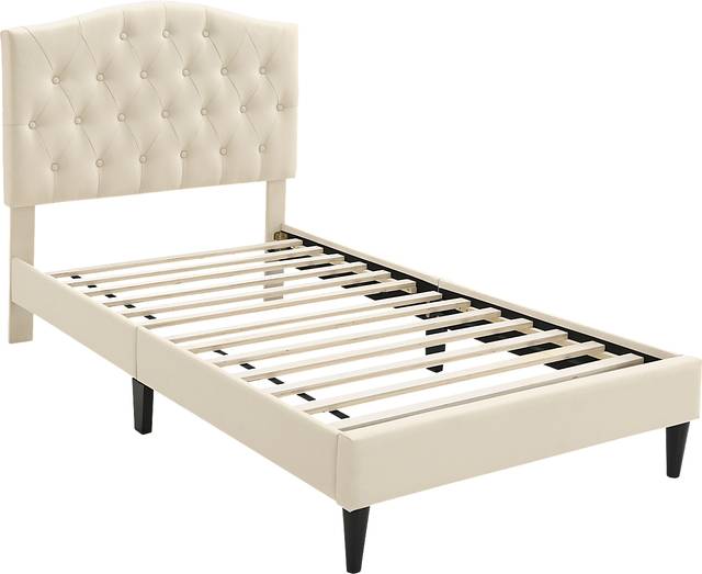 Oldenburg Beige Twin Bed - Thumbnail - Image 4