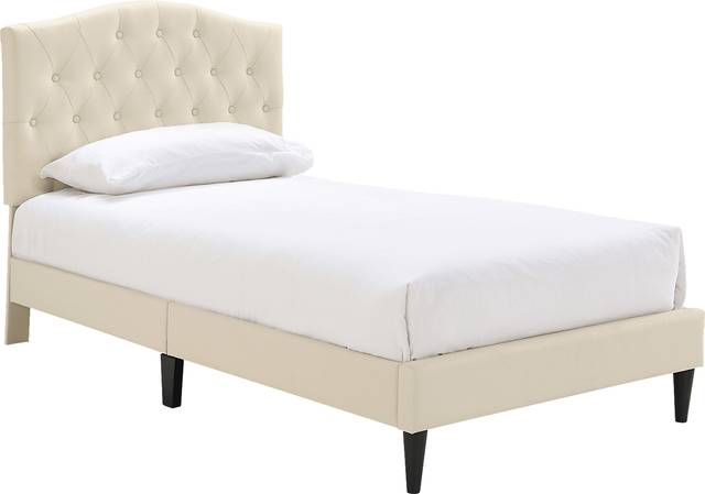 Oldenburg Beige Twin Bed - Thumbnail - Image 1