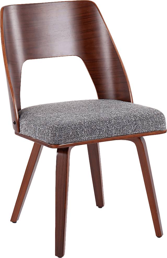 Oldfort Gray Fabric Dining Chair Set of 2 - Thumbnail - Image 2