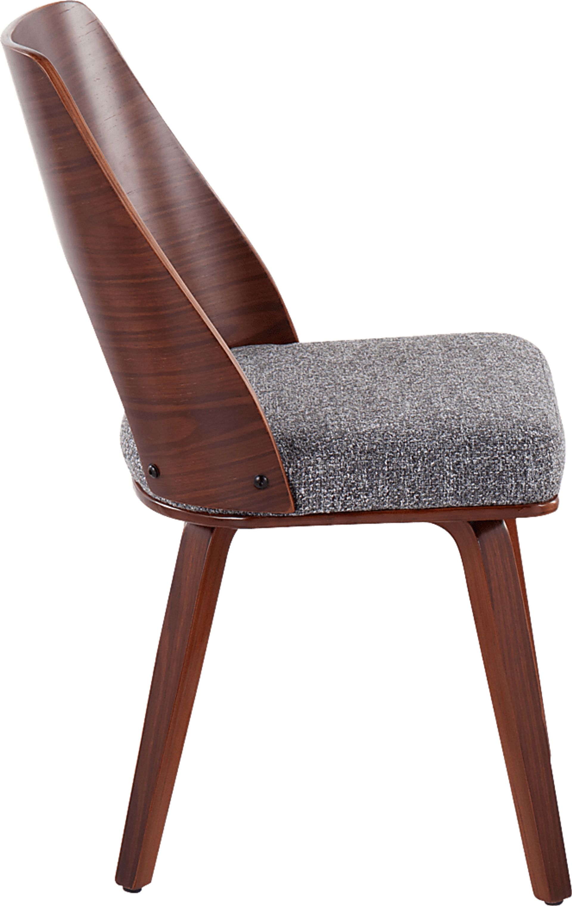 Oldfort Gray Fabric Dining Chair Set of 2 - Image 3
