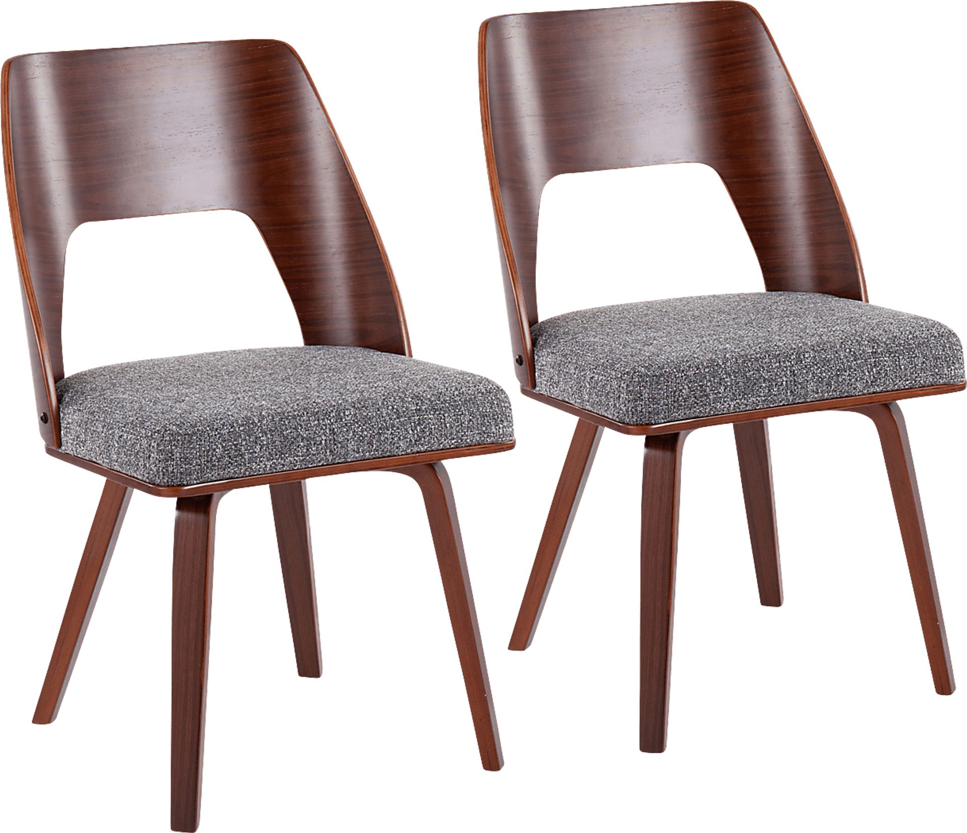 Oldfort Gray Fabric Dining Chair Set of 2 - Image 1