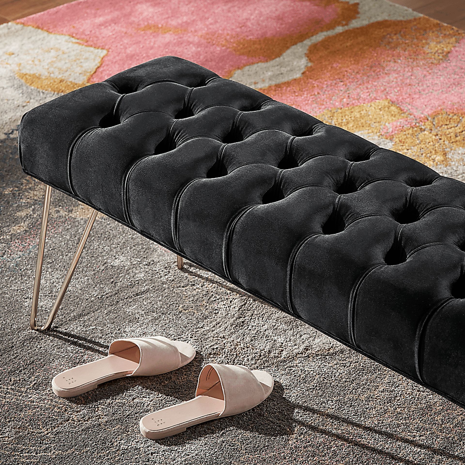 Oleandri Dark Gray Accent Bench - Image 8