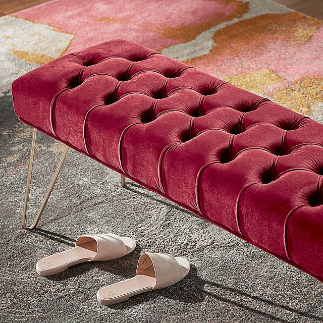 Oleandri Red Accent Bench - Thumbnail - Image 6