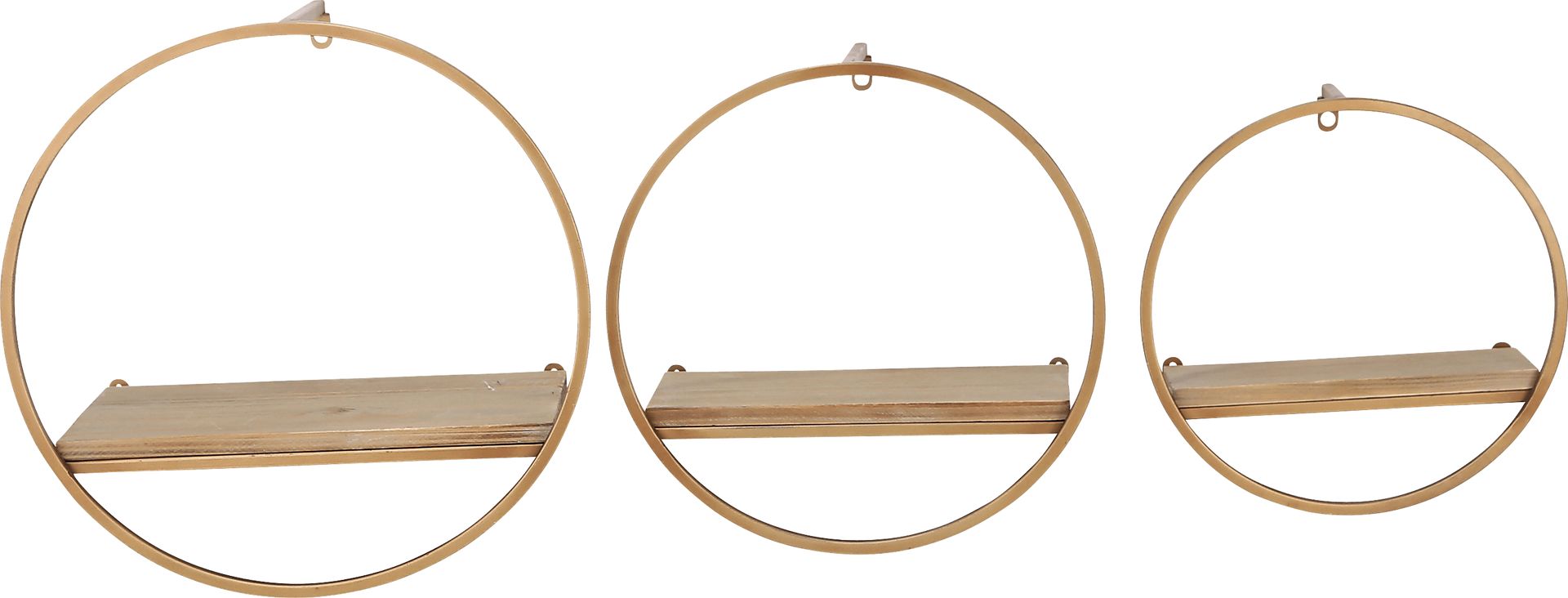 Olearry Bronze Wall Shelf, Set of 3 - Image 1